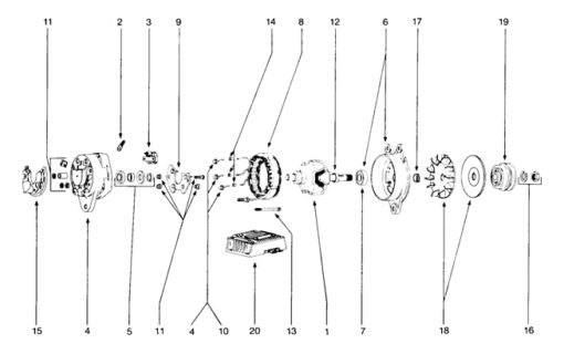 Alternator Exploded Views | AeroParts and Supply Southwest